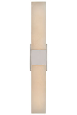 Covet double long sconce in polished nickel and alabaster - Wall lights by Visual Comfort&Co.