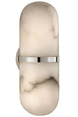 Melange pill light in alabaster contemporary style - Wall lights by Visual Comfort&Co.