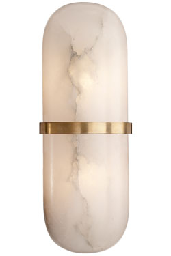 Melange  pill wall lamp in alabaster - Wall lights by Visual Comfort&Co.