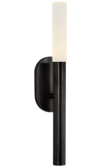 Patinated bronze wall lamp with integrated LED light Rousseau - Wall lights by Visual Comfort&Co.