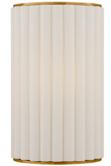 Pleated wall light in linen and gold Palati - Wall lights by Visual Comfort&Co.
