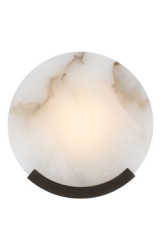 Round alabaster moon wall lamp Melange - Wall lights by Visual Comfort&Co.