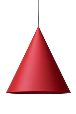 Extra Large grande suspension conique rouge carmin - Suspension by Watsberg