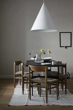 Extra Large large conical pendant in carmine red