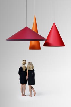 Extra Large orange pendant cone