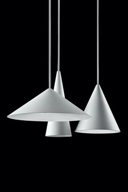 Extra small pendant long cone white