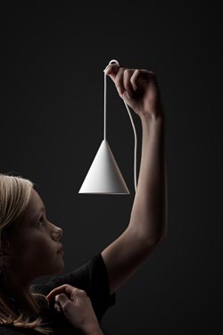 Extra small white cone  pendant 