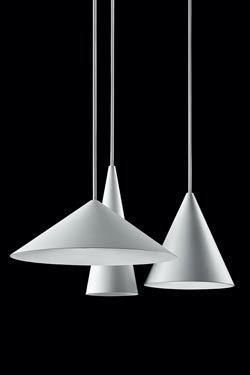Extra small white pendant flared cone