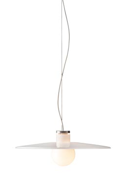 Halo S3 flared glass pendant in white - Pendants by Watsberg