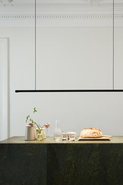 Linen pendant with LED lighting 